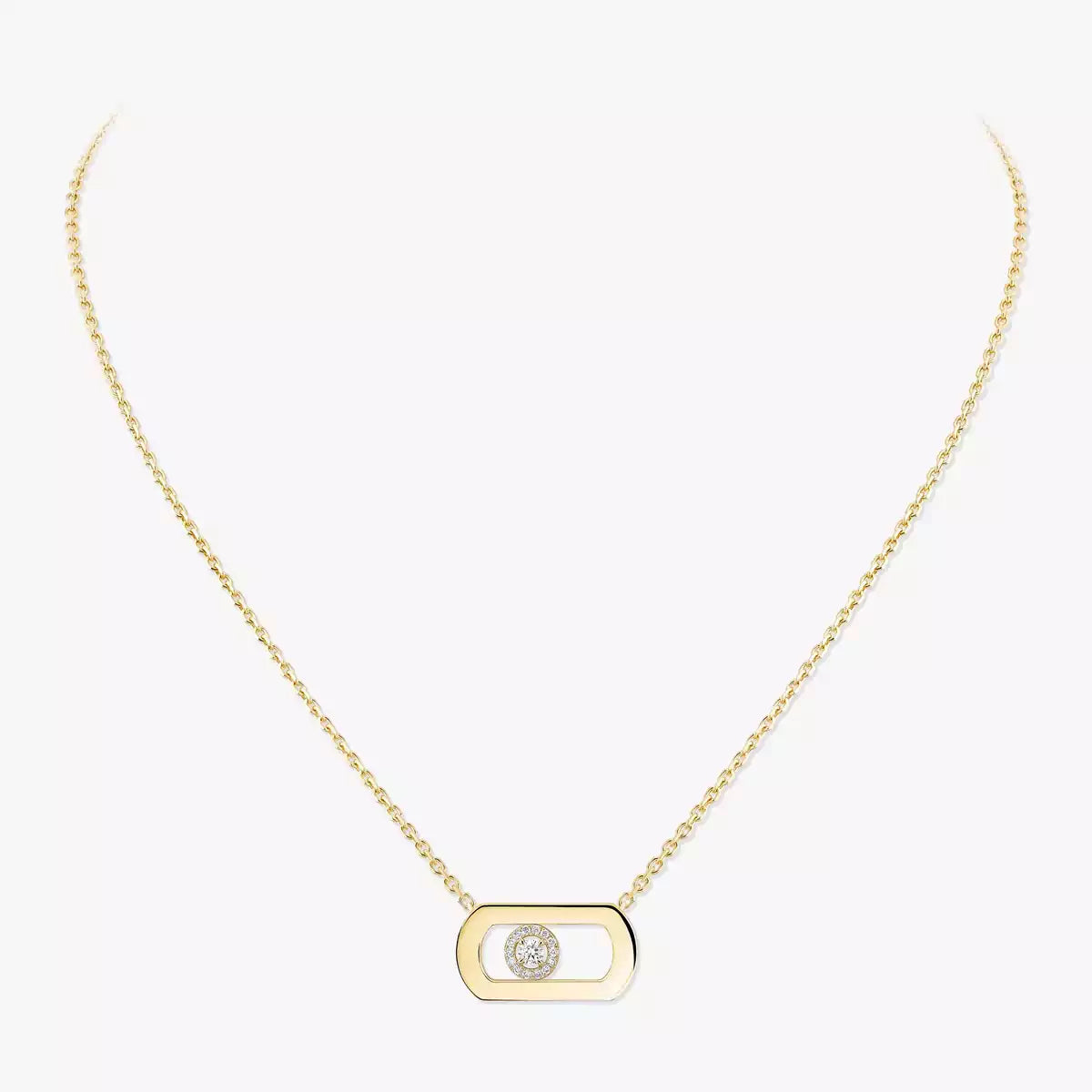 [Panda Jewelry]So Move Diamond Necklace in Gold