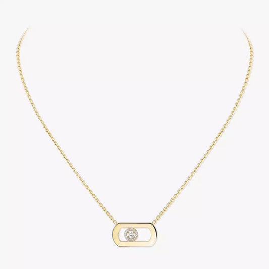 [Panda Jewelry]So Move Diamond Necklace in Gold
