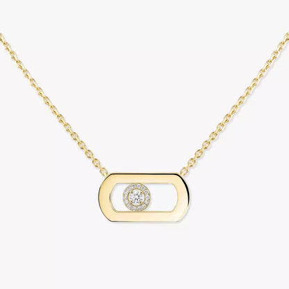 [Panda Jewelry]So Move Diamond Necklace in Gold
