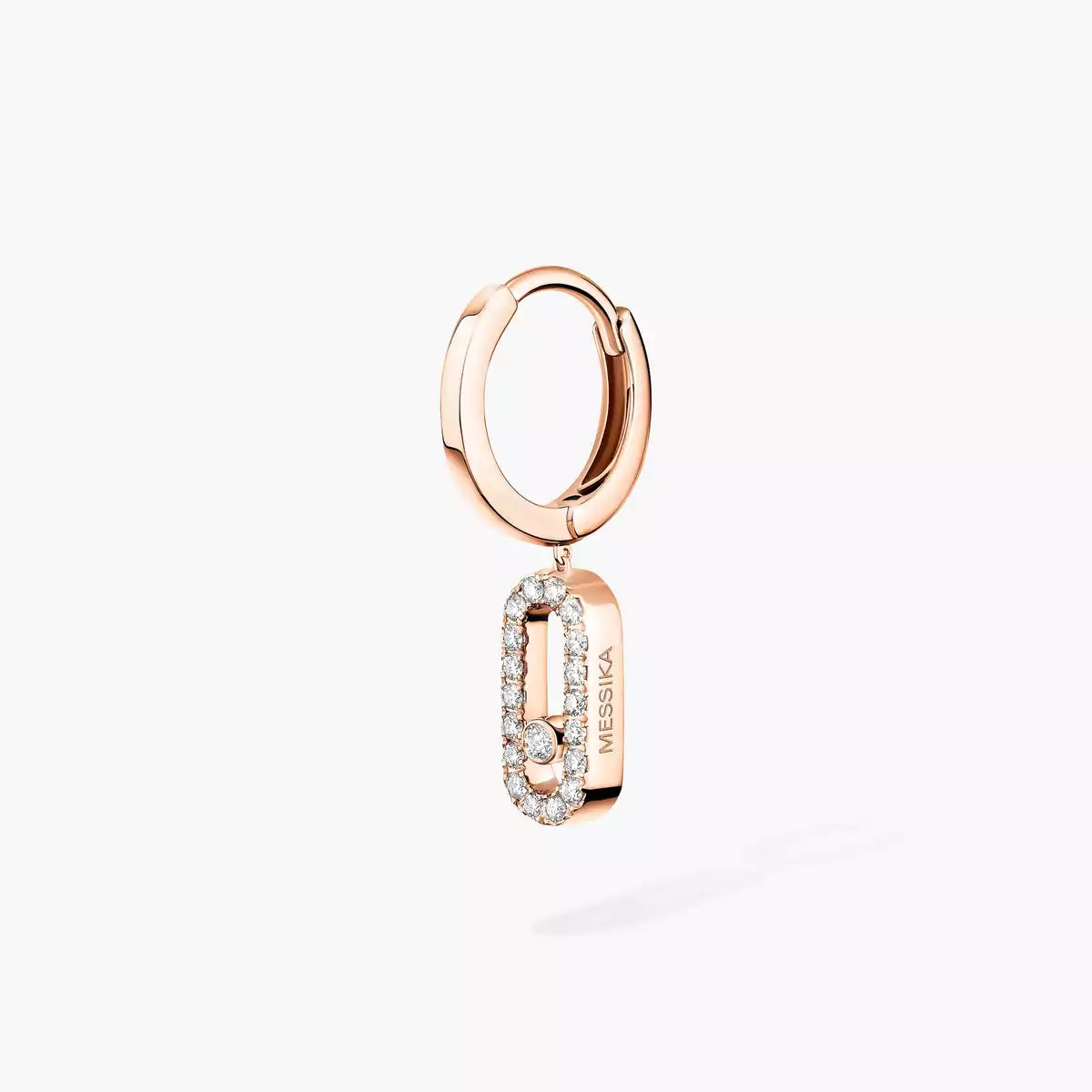 [Panda Jewelry]Move Uno Single Diamond Hoop Earring