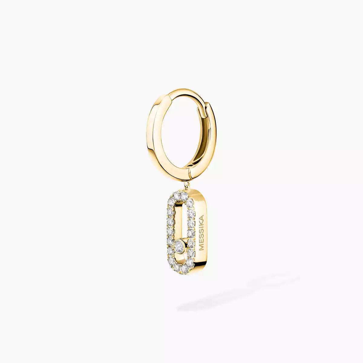 [Panda Jewelry]Move Uno Single Diamond Hoop Earring