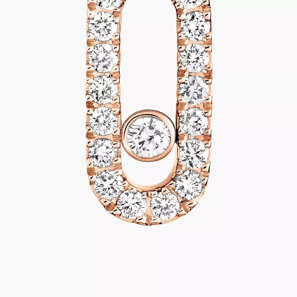 [Panda Jewelry]Move Uno Single Diamond Hoop Earring