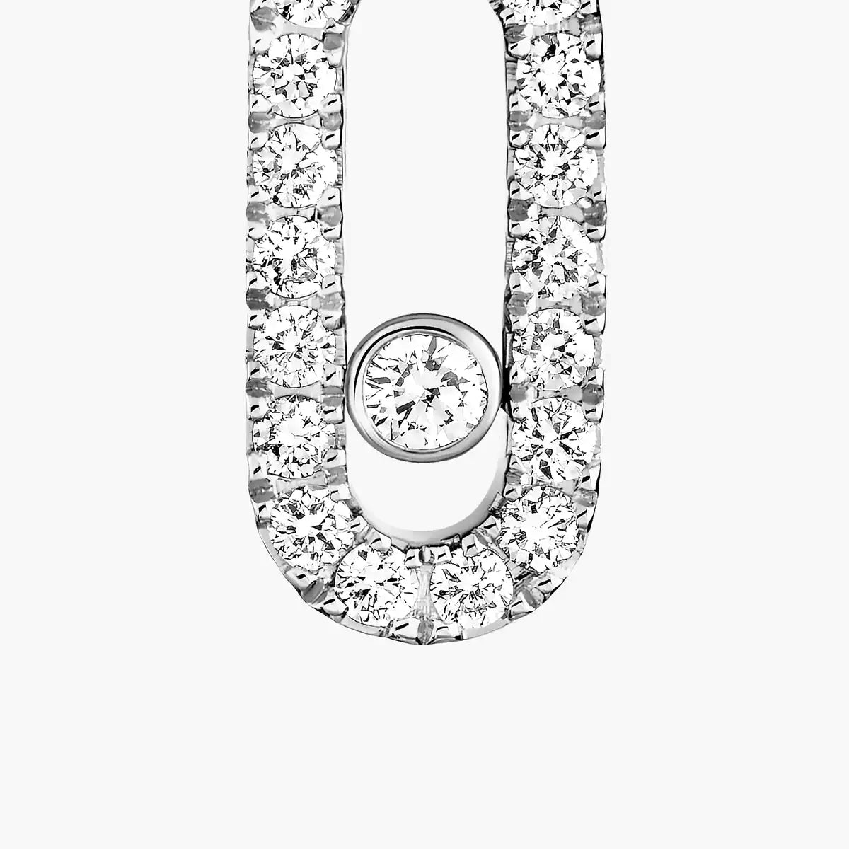 [Panda Jewelry]Move Uno Single Diamond Hoop Earring