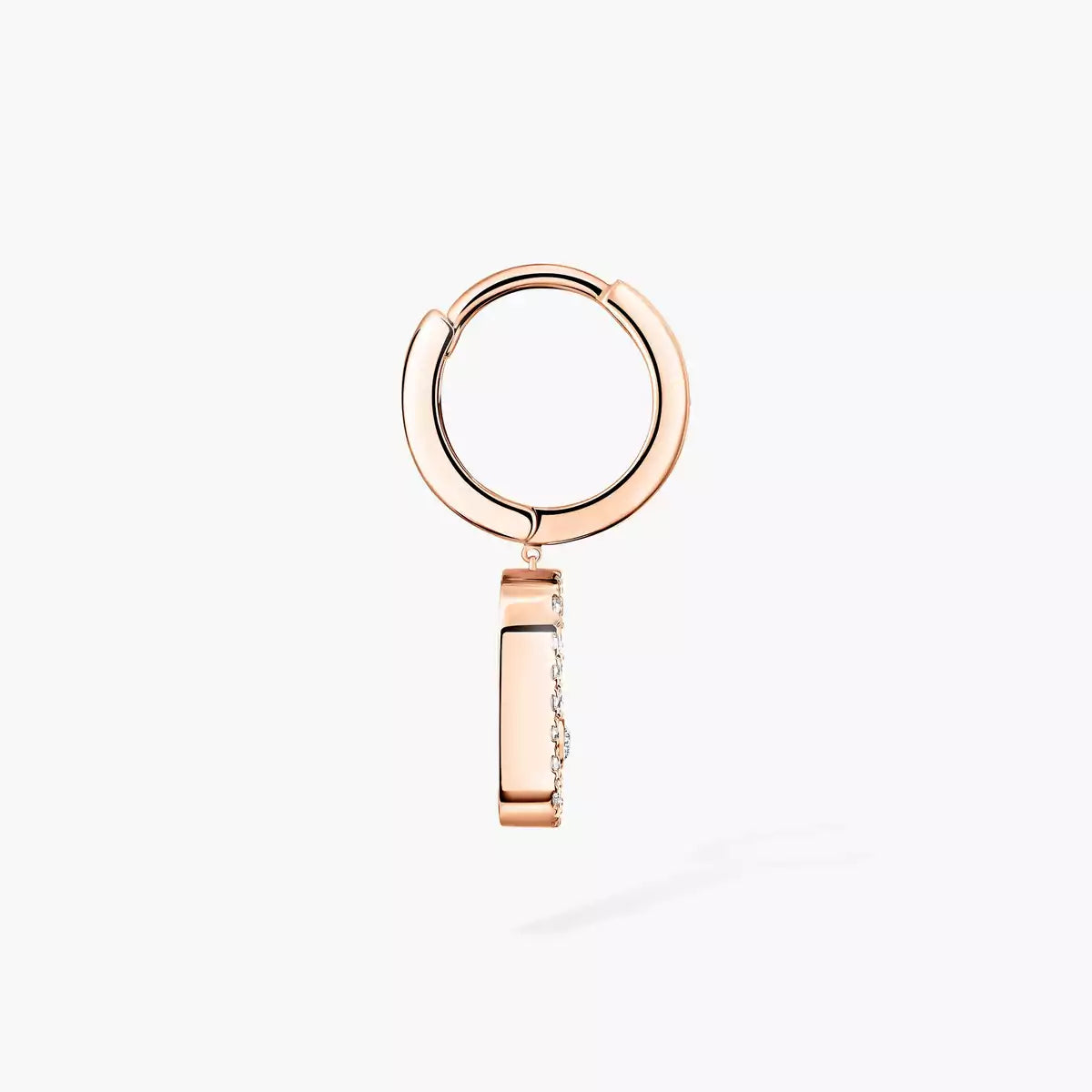 [Panda Jewelry]Move Uno Single Diamond Hoop Earring