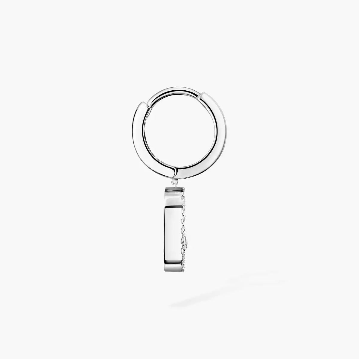 [Panda Jewelry]Move Uno Single Diamond Hoop Earring