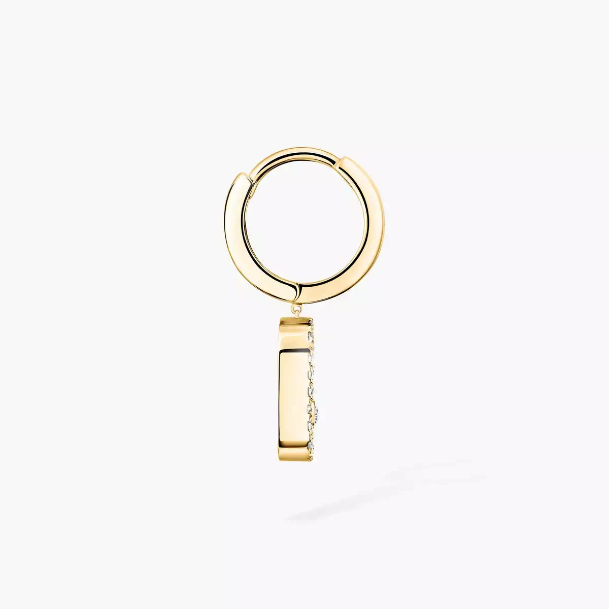 [Panda Jewelry]Move Uno Single Diamond Hoop Earring