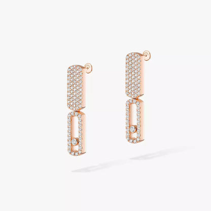 [Panda Jewelry]Imperial Move SM Diamond Earrings