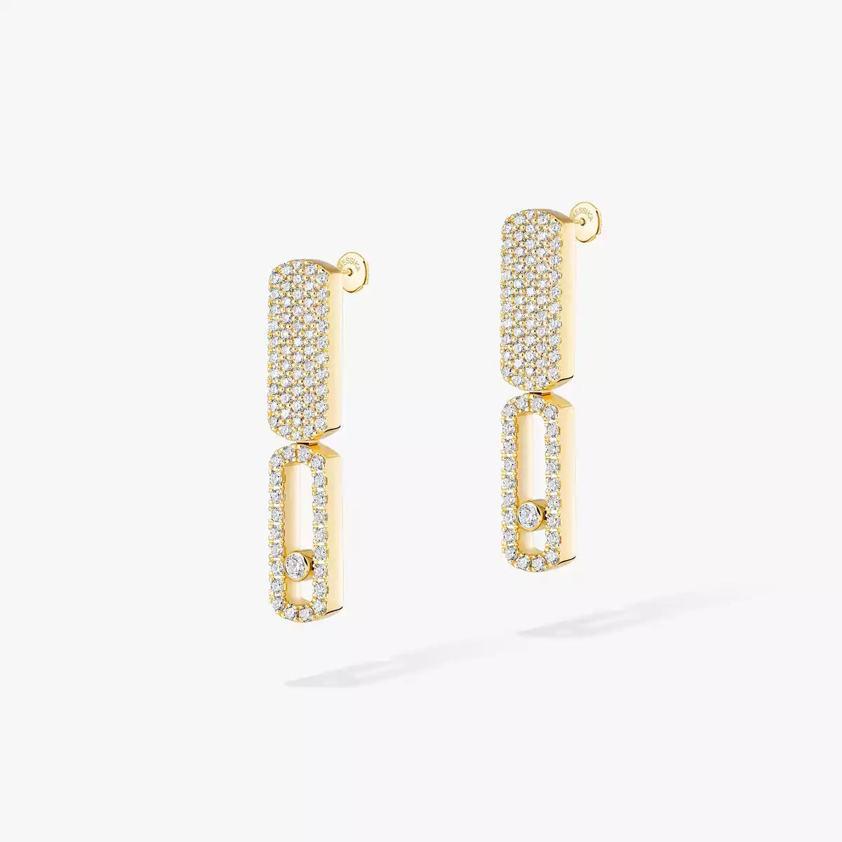 [Panda Jewelry]Imperial Move SM Diamond Earrings