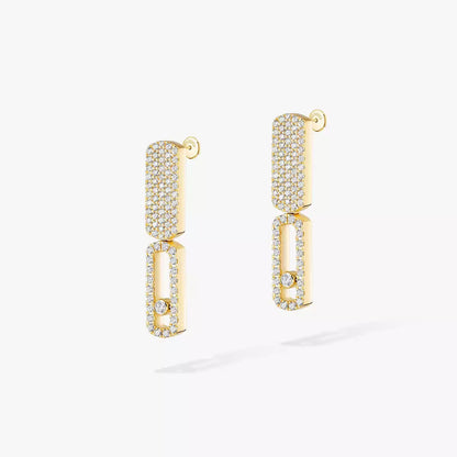 [Panda Jewelry]Imperial Move SM Diamond Earrings