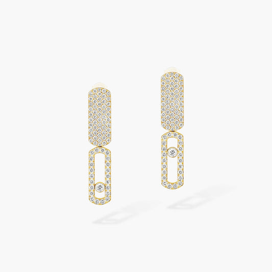 [Panda Jewelry]Imperial Move SM Diamond Earrings