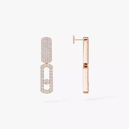 [Panda Jewelry]Imperial Move SM Diamond Earrings