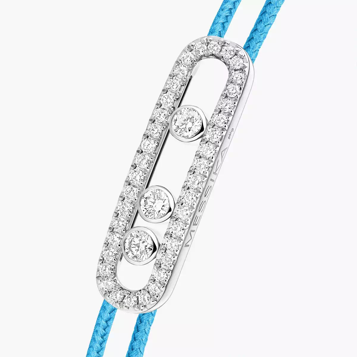 [Panda Jewelry]Messika Care(s) pink cord pav茅 bracelet