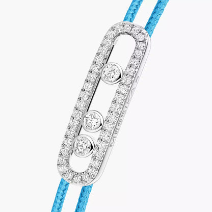 [Panda Jewelry]Messika Care(s) pink cord pav茅 bracelet