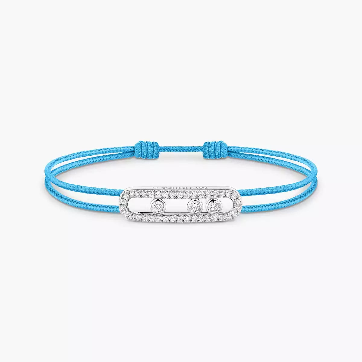 [Panda Jewelry]Messika Care(s) pink cord pav茅 bracelet