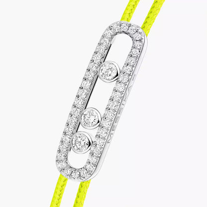 [Panda Jewelry]Messika Care(s) pink cord pav茅 bracelet