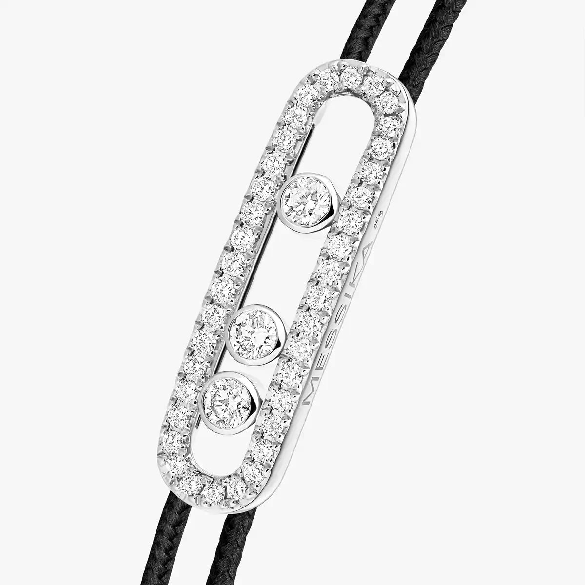 [Panda Jewelry]Messika Care(s) pink cord pav茅 bracelet