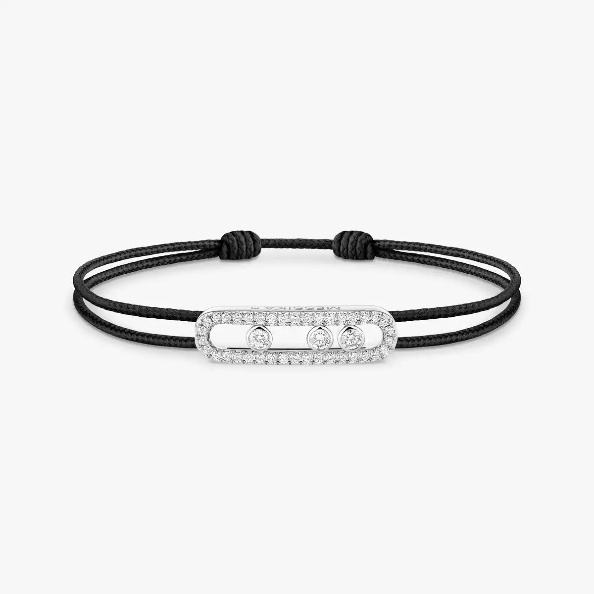 [Panda Jewelry]Messika Care(s) pink cord pav茅 bracelet