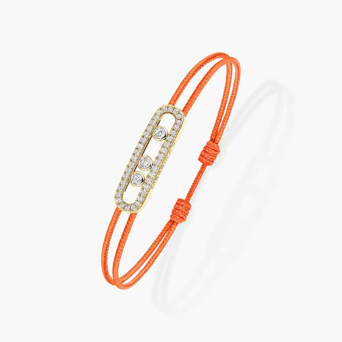 [Panda Jewelry]Messika Care(s) pink cord pav茅 bracelet