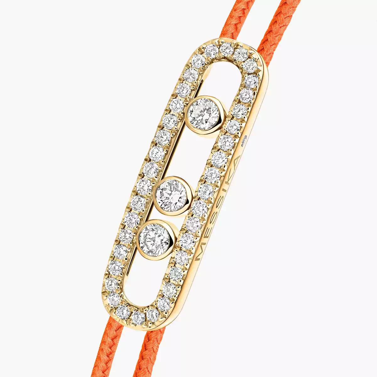 [Panda Jewelry]Messika Care(s) pink cord pav茅 bracelet