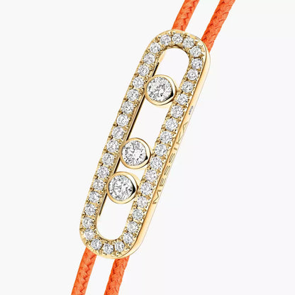 [Panda Jewelry]Messika Care(s) pink cord pav茅 bracelet