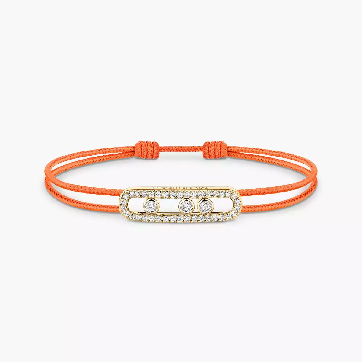 [Panda Jewelry]Messika Care(s) pink cord pav茅 bracelet