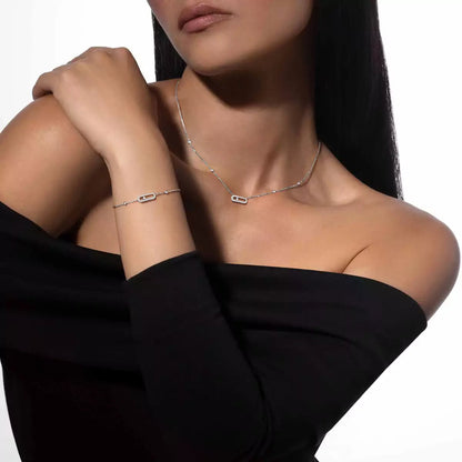 [Panda Jewelry]Move Uno Diamond Bracelet