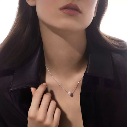 [Panda Jewelry]Diamond Necklace 0,20ct Brilliant Shape Joy