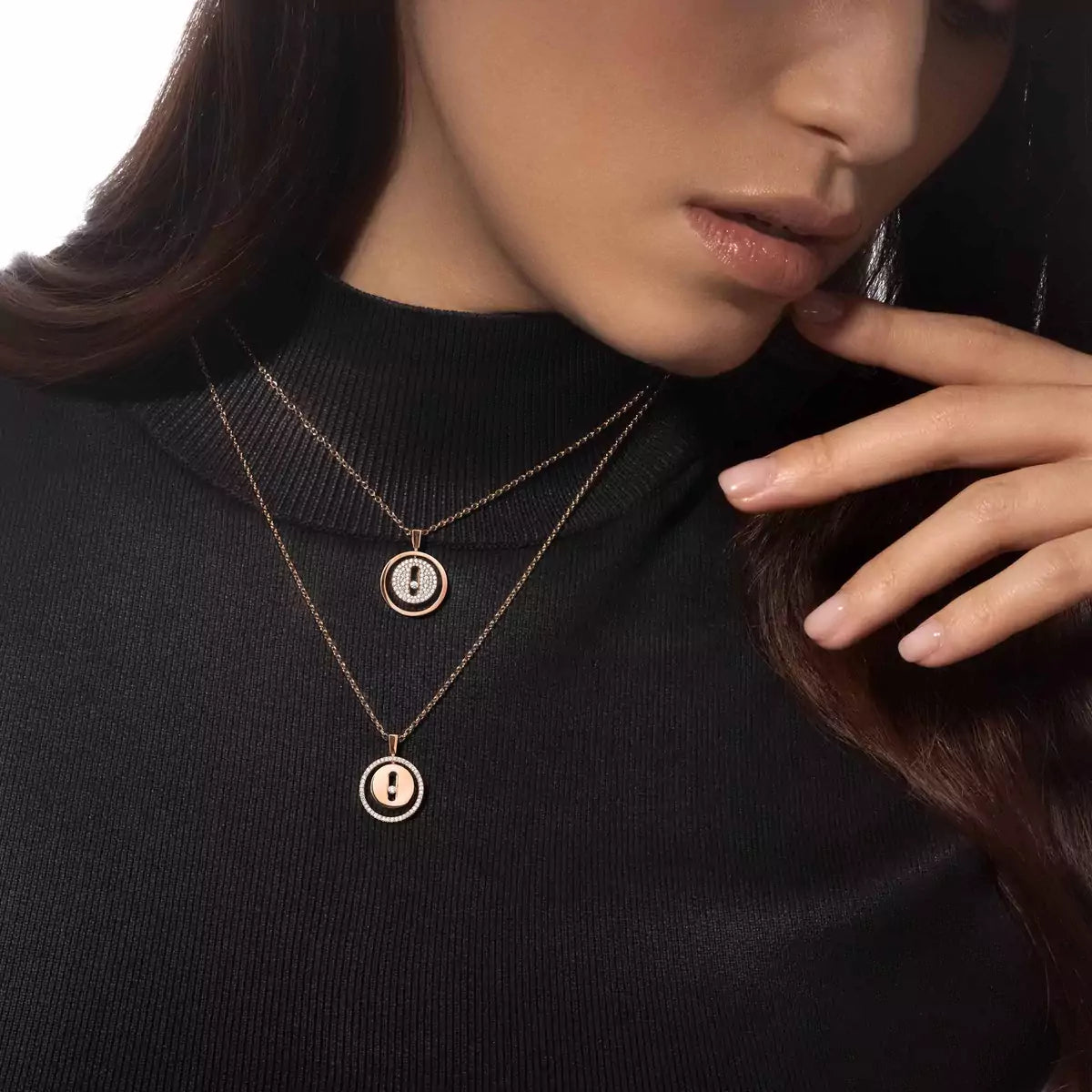 [Panda Jewelry] Lucky Move Diamond Necklace