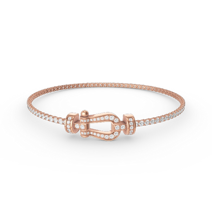 [Panda Jewelry]FORCE  HORSESHOE  DIAMOND TENNIS BRACELET