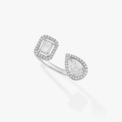 [Panda Jewelry]MY TWIN TOI & MOI SILVER DIAMOND RING
