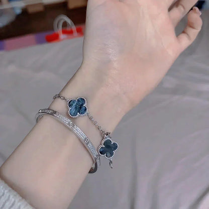 [Panda Jewelry]CLOVER 5 MOTIF PIETERSITE BRACELET COLLECTION