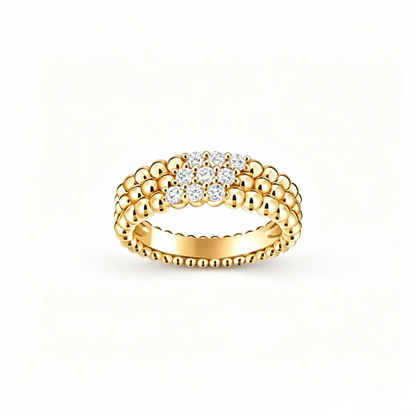 [✨Panda Jewelry💎] THREE-ROW DIAMOND RING