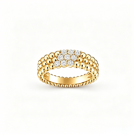 [✨Panda Jewelry💎] THREE-ROW DIAMOND RING