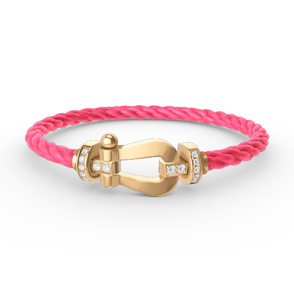 [Panda Jewelry]FORCE LARGE HORSESHOE HALF DIAMOND BRACELET GOLD