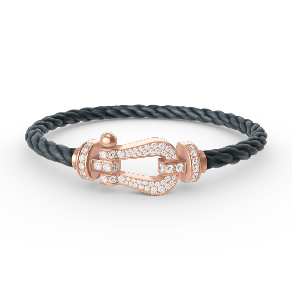 [Panda Jewelry]FORCE LARGE HORSESHOE FULL DIAMOND BRACELET ROSE GOLD