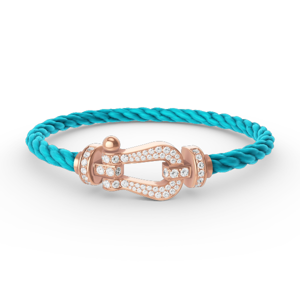 [Panda Jewelry]FORCE LARGE HORSESHOE FULL DIAMOND BRACELET ROSE GOLD