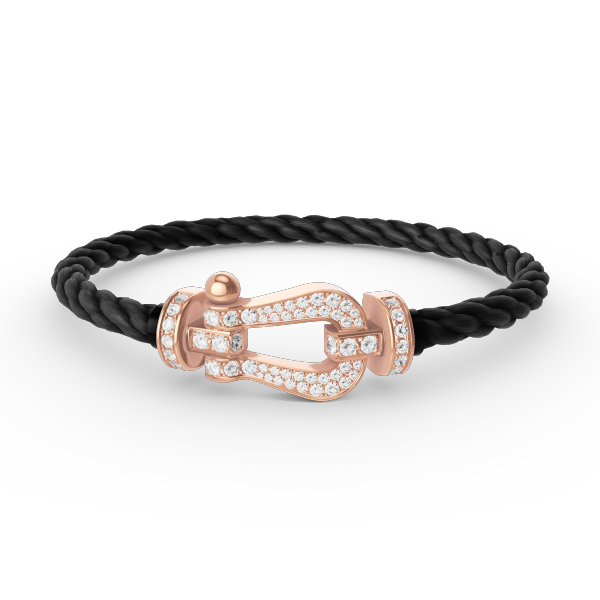[Panda Jewelry]FORCE LARGE HORSESHOE FULL DIAMOND BRACELET ROSE GOLD