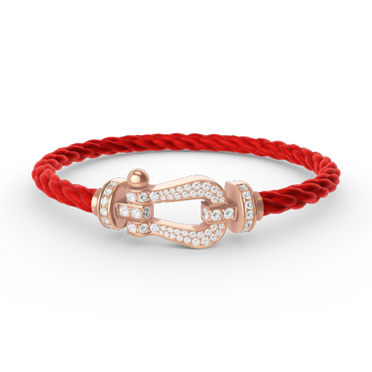 [Panda Jewelry]FORCE LARGE HORSESHOE FULL DIAMOND BRACELET ROSE GOLD