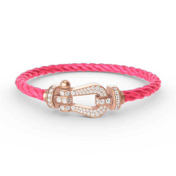 [Panda Jewelry]FORCE LARGE HORSESHOE FULL DIAMOND BRACELET ROSE GOLD