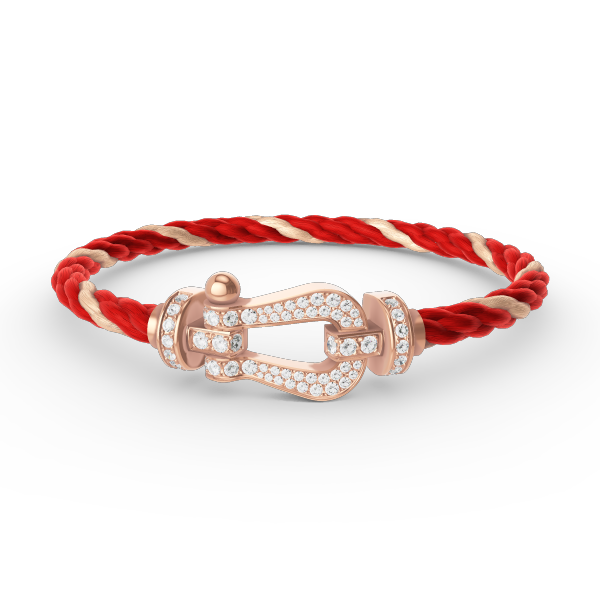 [Panda Jewelry]FORCE LARGE HORSESHOE FULL DIAMOND BRACELET ROSE GOLD