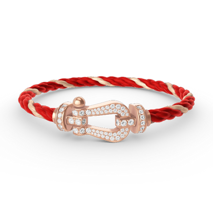 [Panda Jewelry]FORCE LARGE HORSESHOE FULL DIAMOND BRACELET ROSE GOLD