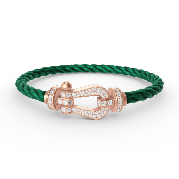 [Panda Jewelry]FORCE LARGE HORSESHOE FULL DIAMOND BRACELET ROSE GOLD