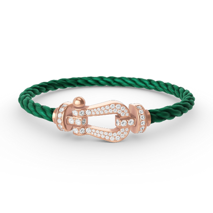 [Panda Jewelry]FORCE LARGE HORSESHOE FULL DIAMOND BRACELET ROSE GOLD