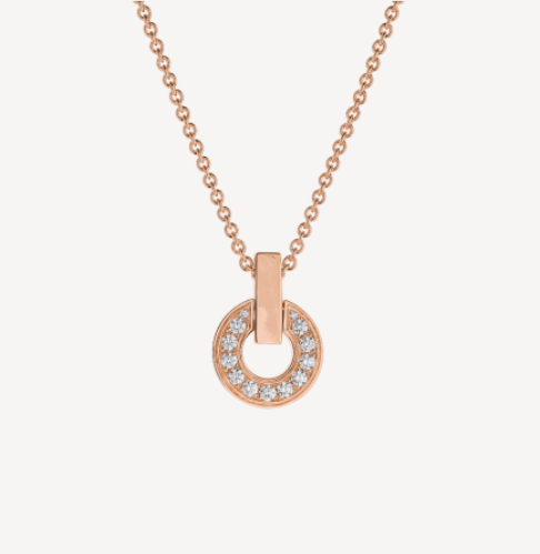 [Panda Jewelry]GARI NECKLACE PINK GOLD DIAMOND