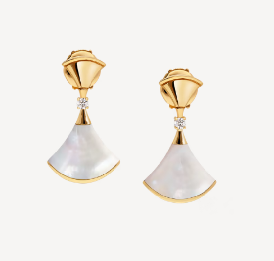 [Panda Jewelry]DREAM MOP 1 DIAMOND EARRINGS