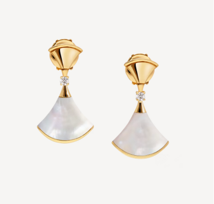 [Panda Jewelry]DREAM MOP 1 DIAMOND EARRINGS
