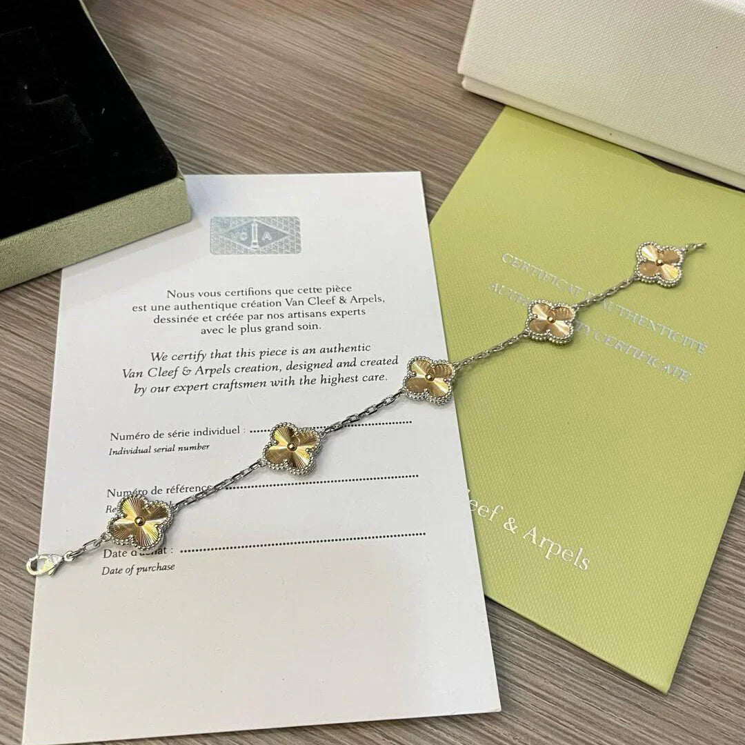 [Panda Jewelry] CLOVER 5 MOTIF LASER BRACELET COLLECTION