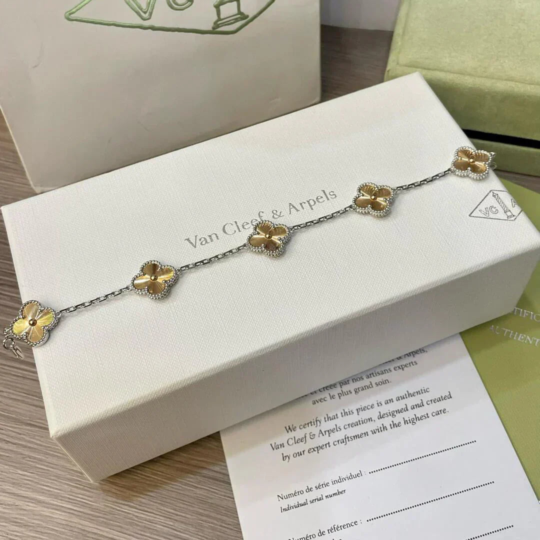 [Panda Jewelry] CLOVER 5 MOTIF LASER BRACELET COLLECTION
