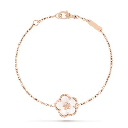 [Panda Jewelry]LUCKY WHITE MOP PLUM BLOSSOM  BRACELET