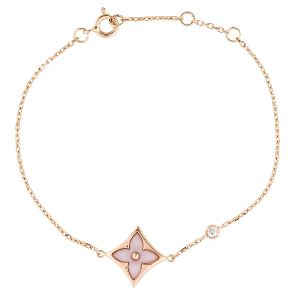 [Panda Jewelry]STAR 1 DIAMOND PINK GOLD BRACELET